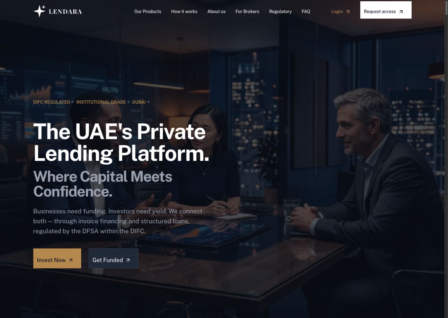 Lendara private lending platform for the UAE